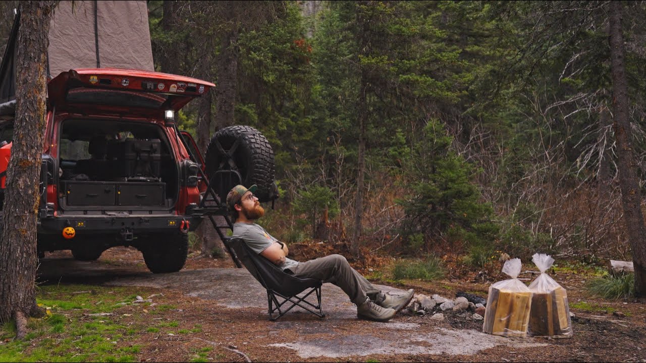 SOLO 4Runner Camping in RAIN - ASMR (4K) - Montana Short Film