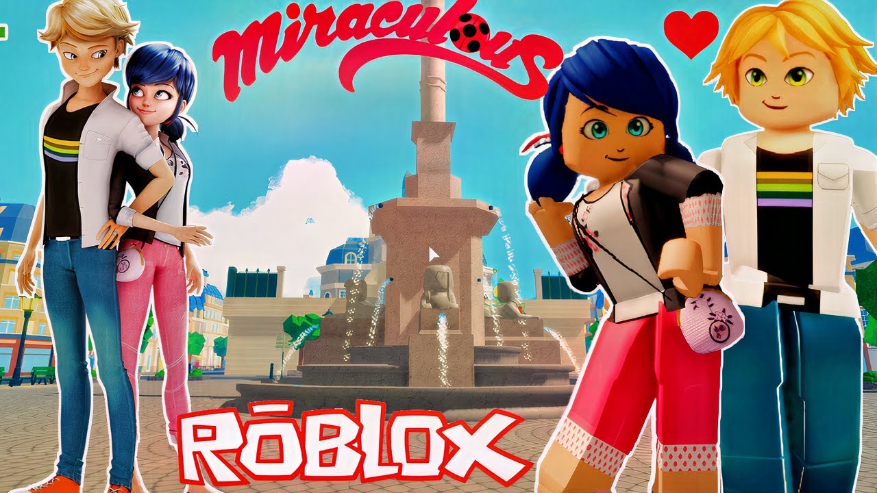 MARINETTE E ADRIEN NAMORANDO HISTORINHA NO ROBLOX 🐞 Miraculous RP