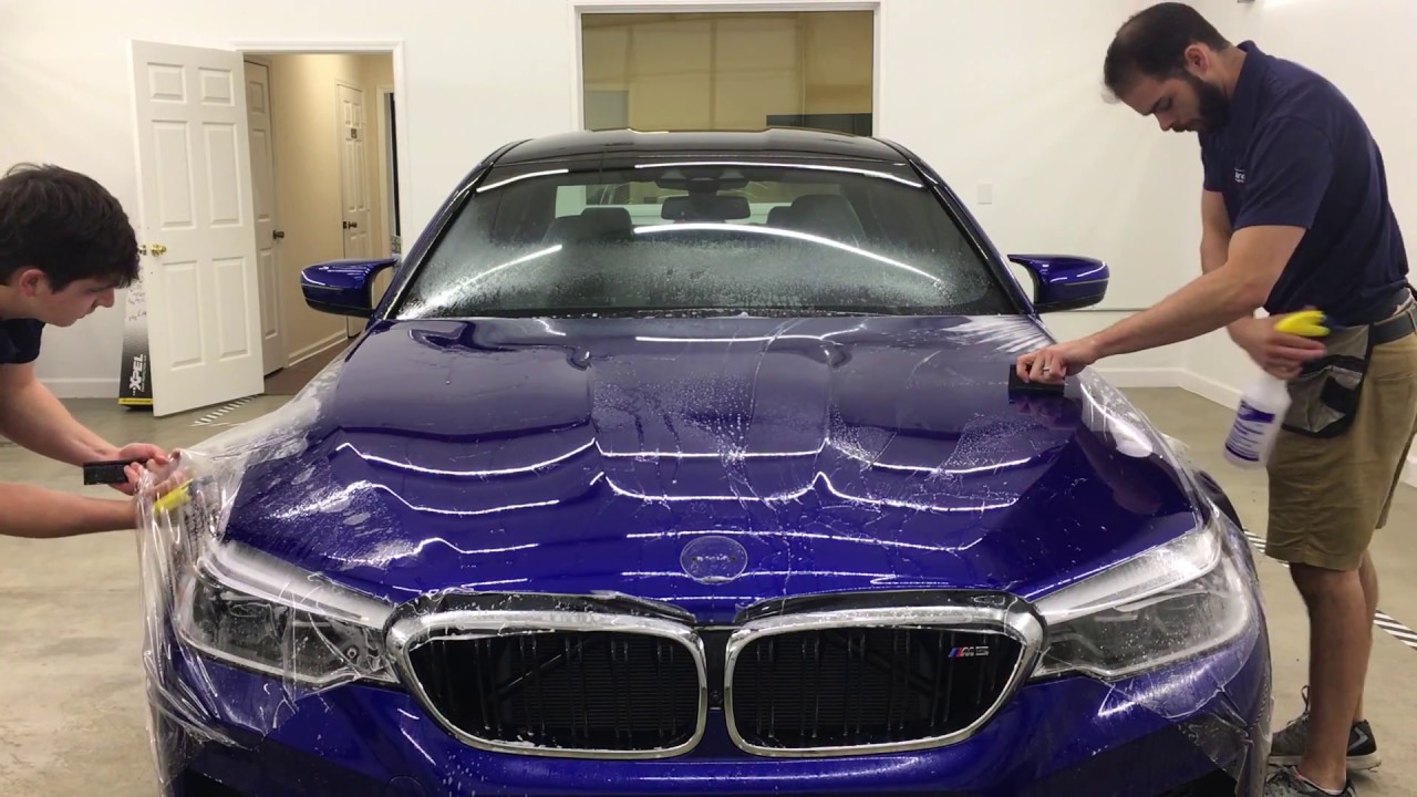 BMW Performance Center Paint Protection Film (Clear Bra) M5 Full Hood Installation, Greer SC