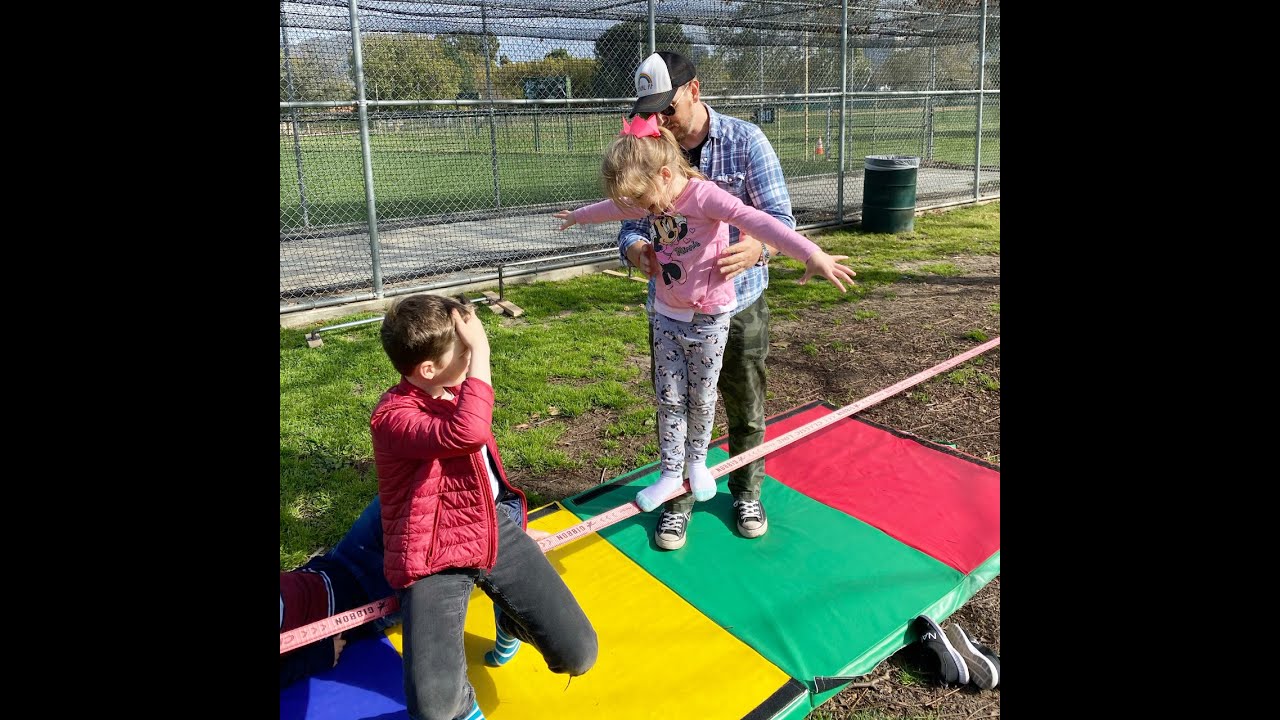 My Kids Try Slacklining! CRAZY!!! And We Go With Teddy To A Doggy Party! | Perez Hilton
