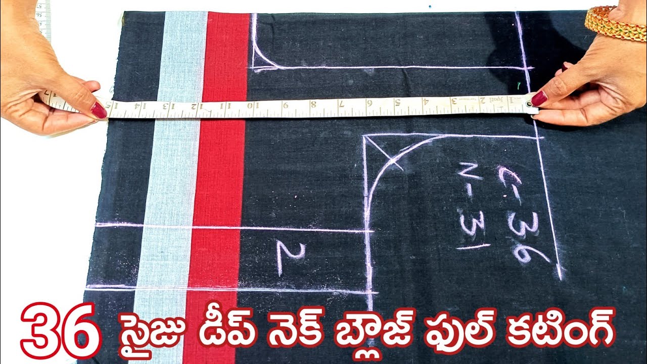 Perfect blouse cutting simple & easy method // Blouse cutting tips for beginners // 36 size blouse /