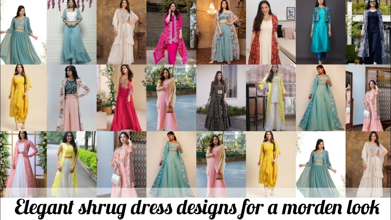 Elegant shrug dress design for a morden look 
