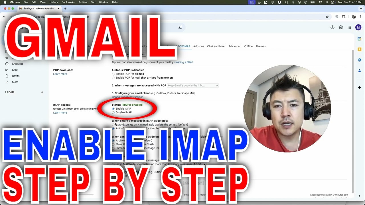 ✅ Как включить IMAP в Gmail 🔴