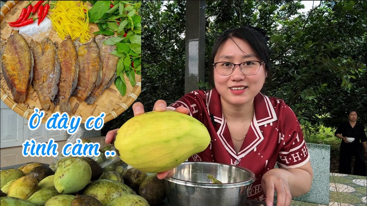 461/ Chợ Quê, Tình Cảm người dân nông thôn Việt Nam, Gỏi Xoài khô sặc đãi Mẹ..