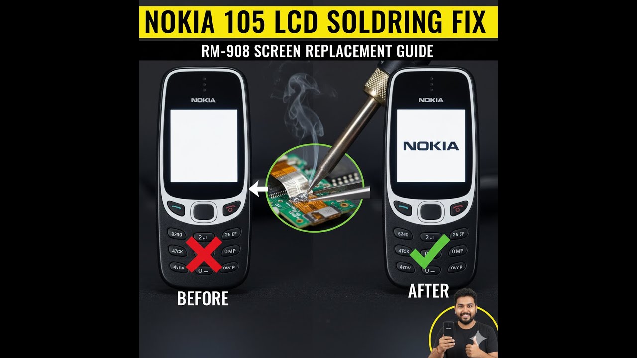 Nokia rm 908/Nokia 105 old LCD change 