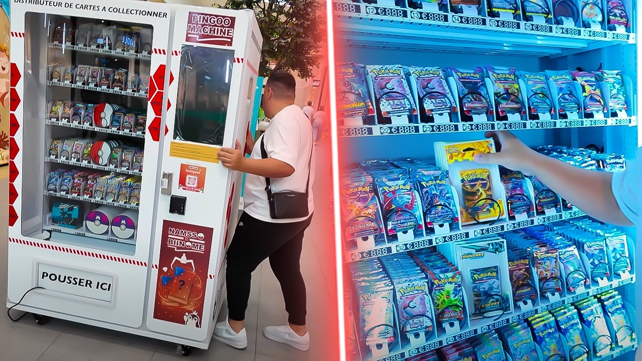 J'installe mon propre distributeur Pokémon à Carrefour ! ft Biinome