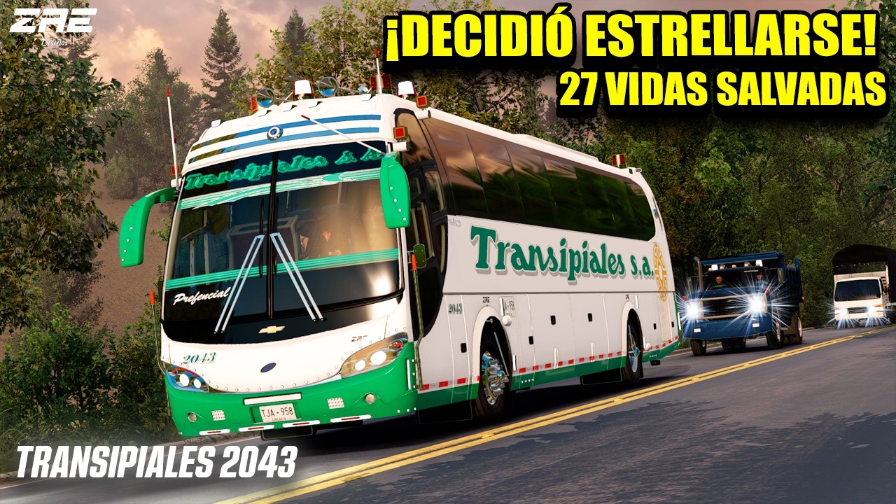 ¡HÉROE AL VOLANTE! 😱 El Trágico Final del Transipiales 2043 | Recreación ATS