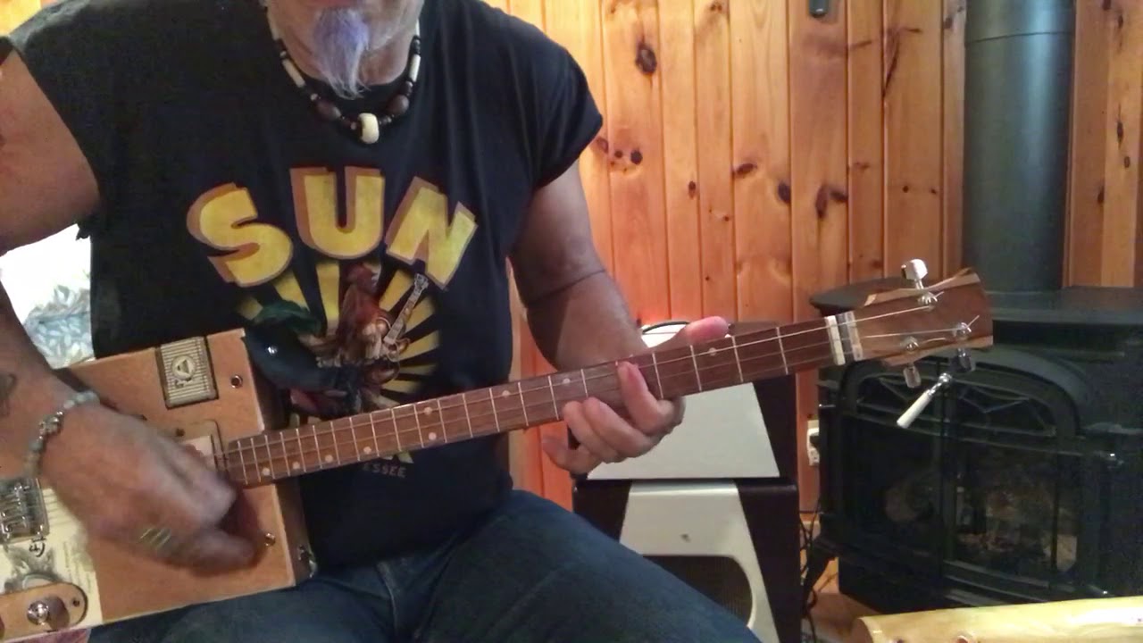 Cocaine lesson for 3 string Cigar Box Guitar