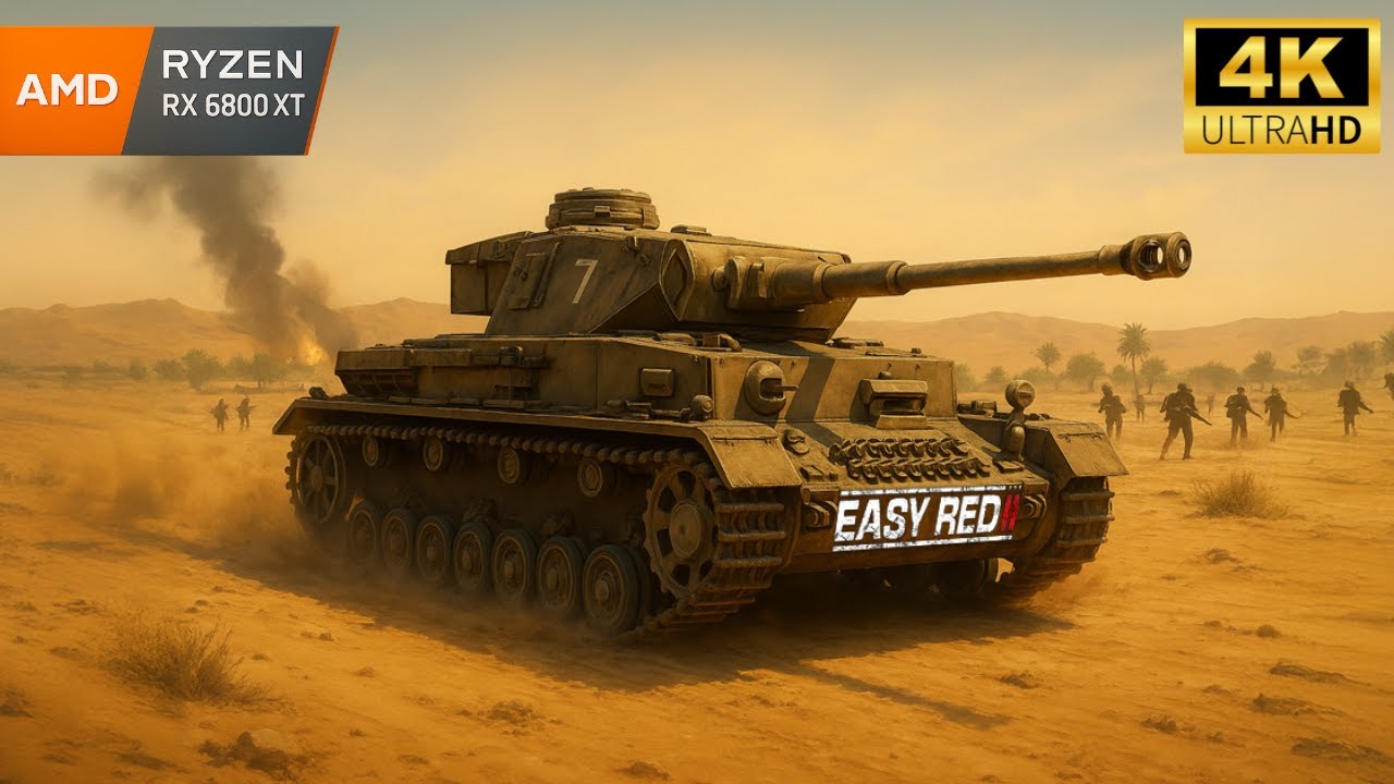 Easy Red 2 | Axis Tank Assault in Tunisia | Panzer IV G vs Churchill Tanks [4K 60FPS] No Commentary