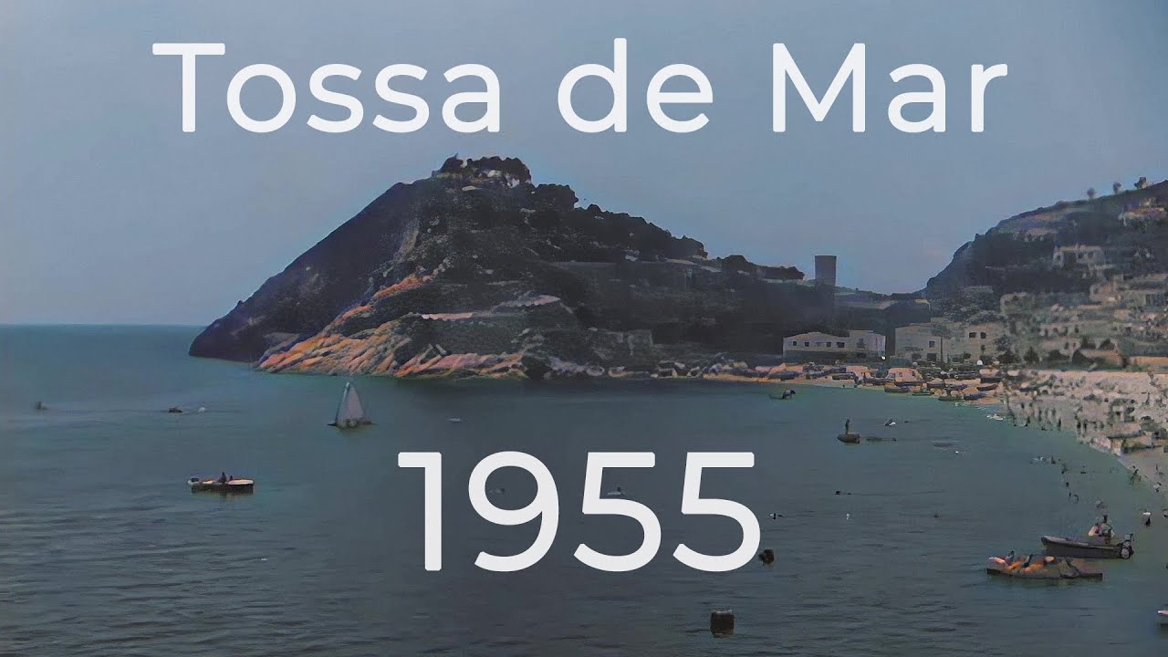 Tossa De Mar 1955 4K in color - Tossa in the past