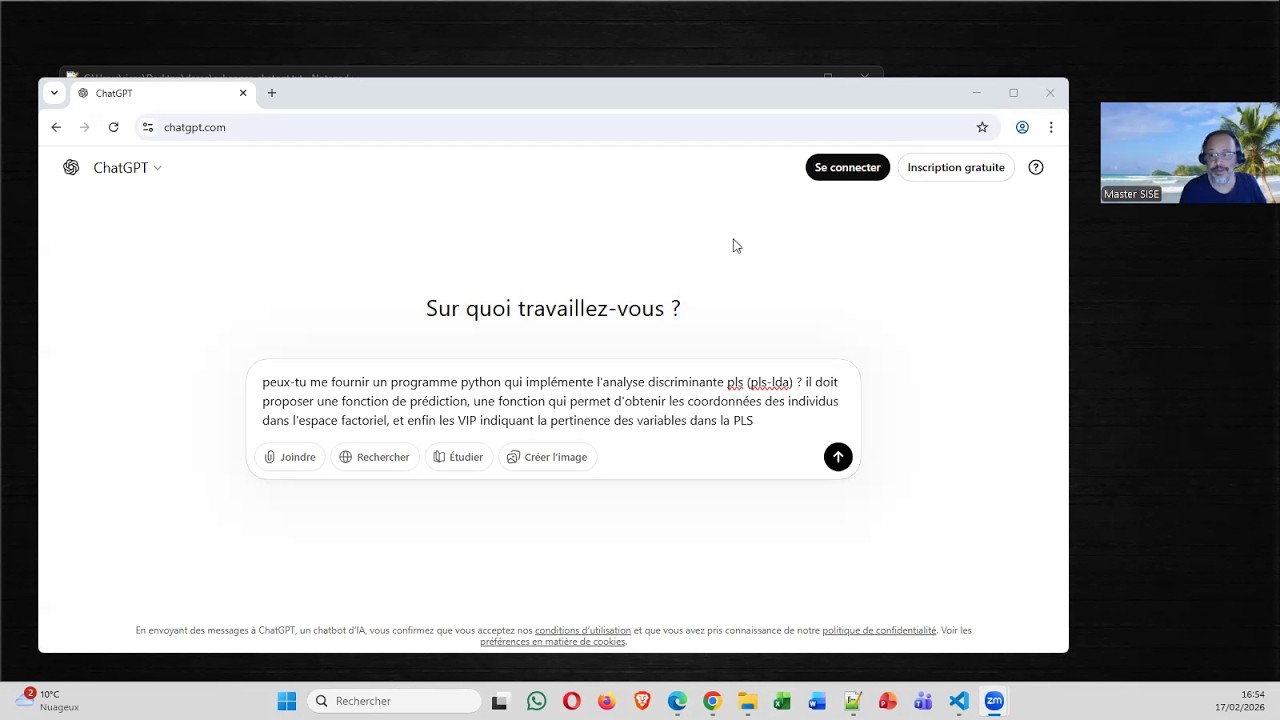 Analyse discriminante PLS « from scratch » avec ChatGPT (Python)