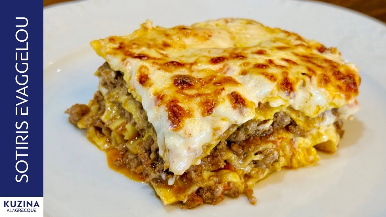 Λαζάνια με κιμά  Lasagna with minced meat| Sotiris Evaggelou