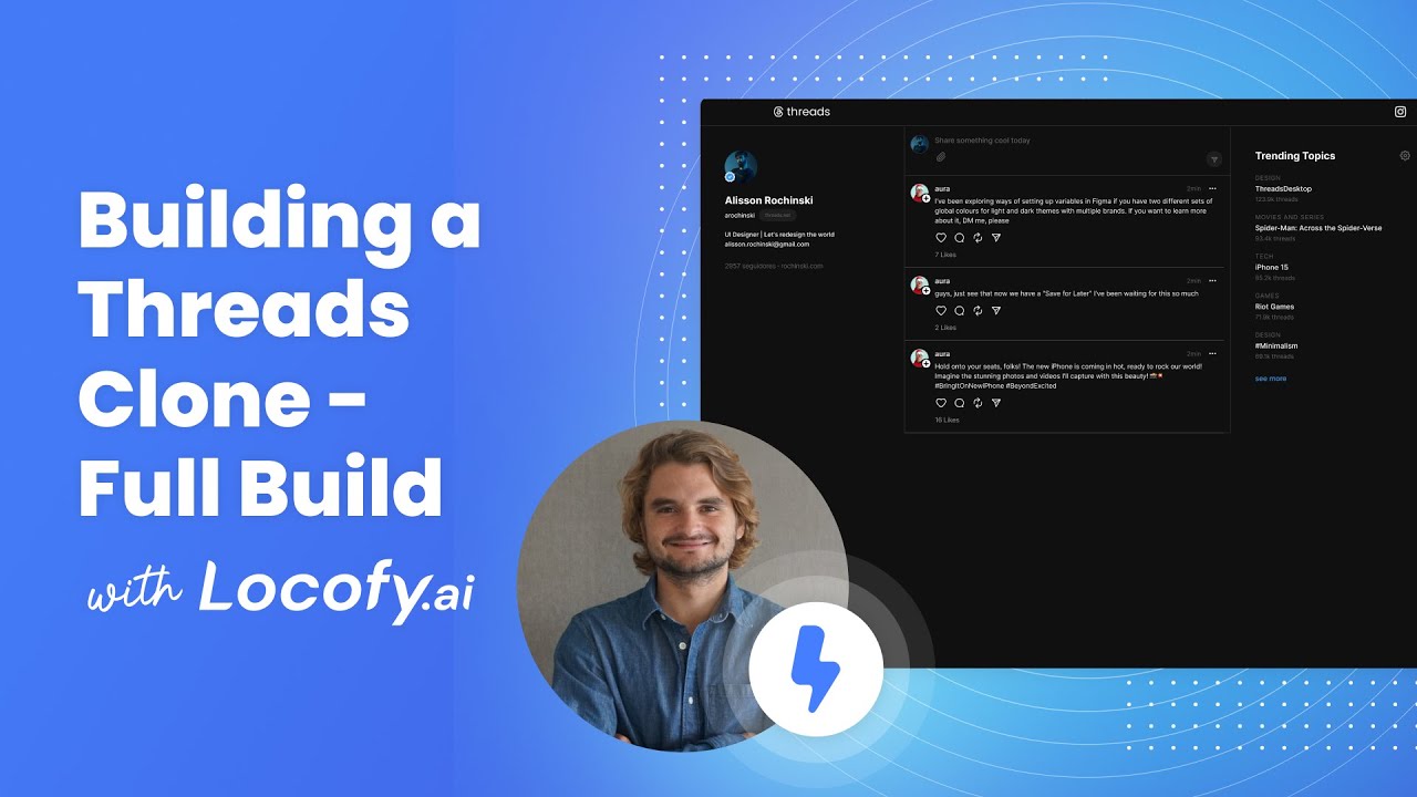 Locofy.ai | Build a Threads app clone from a Figma design using Locofy.ai, Next.js, and MongoDB