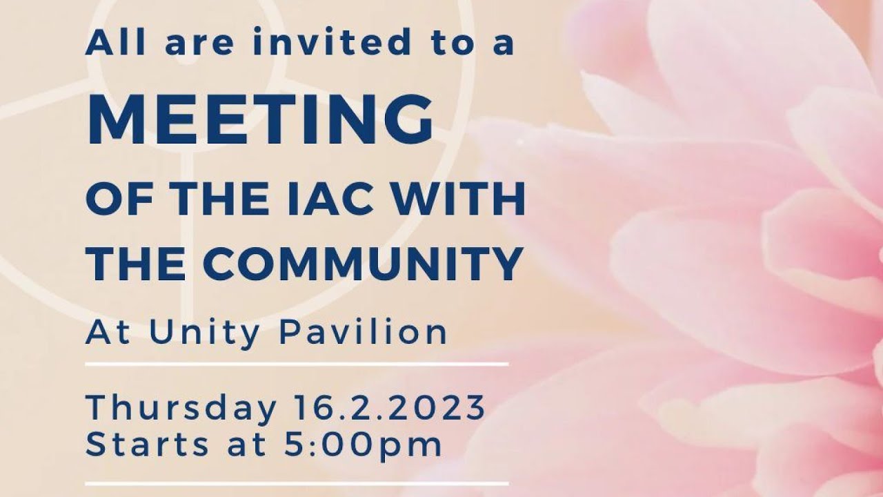 Community meeting with International Advisory Council