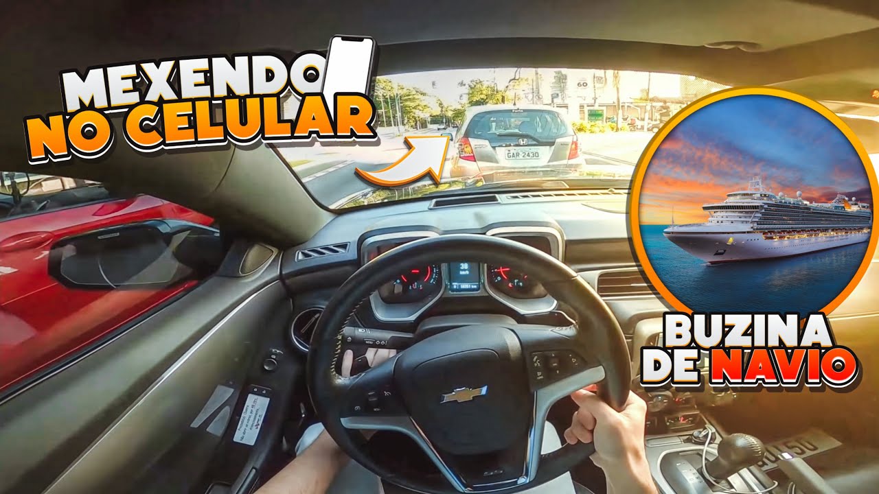 COLOQUEI BUZINA DE NAVIO NO CAMARO PARA TIRAR OS LENTOS DA ESQUERDA - SE NÃO ANDAR FICA SURDO 😂😂