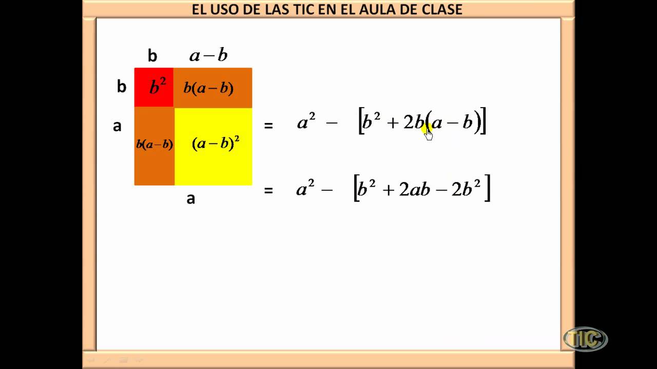 EL CUADRADO DE LA DIFERENCIA DE DOS CANTIDADES.PARTE 2/7wmv