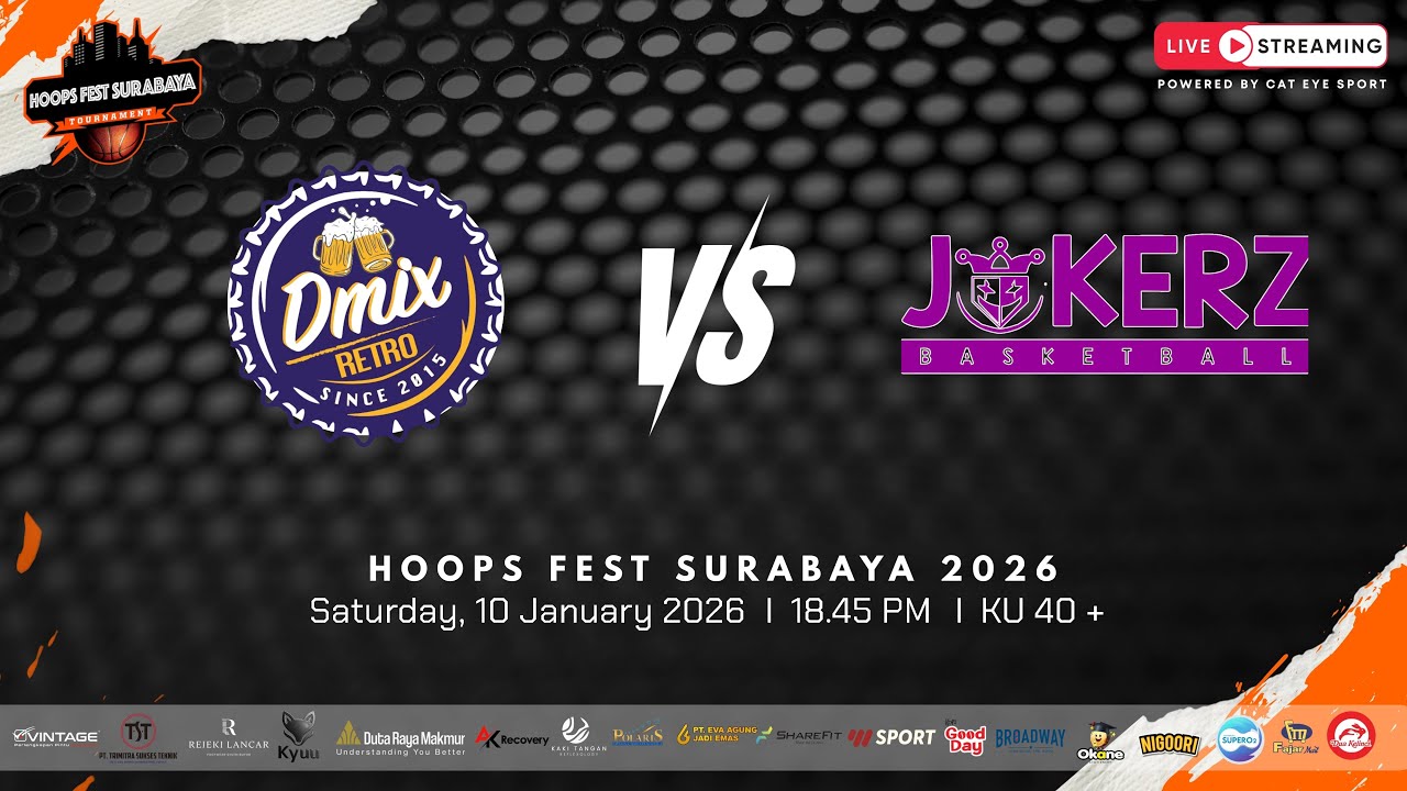 LAPANGAN B | DMIX VS JOKERZ | KU 40 + | HOOPS FEST SURABAYA 2026