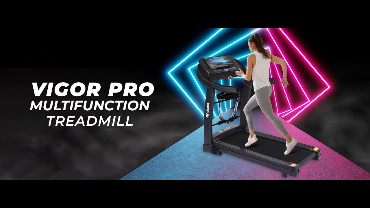 91-Durafit Vigor Pro Multifunction 6 HP Peak BLDC Hydraulic Foldable Treadmill
