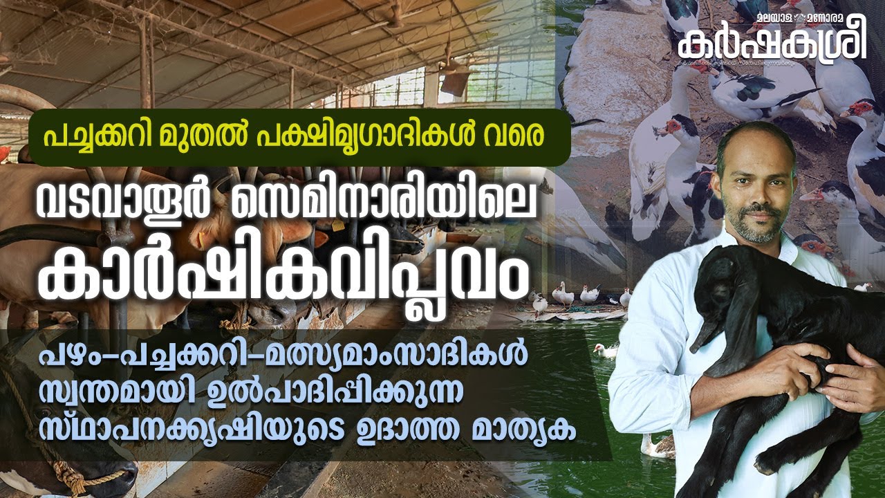 പച്ചക്കറി മുതൽ പക്ഷിമൃഗാദികൾ വരെ; വടവാതൂർ സെമിനാരിയിലെ കൃഷിക്കാഴ്ചകൾ | Karshakasree