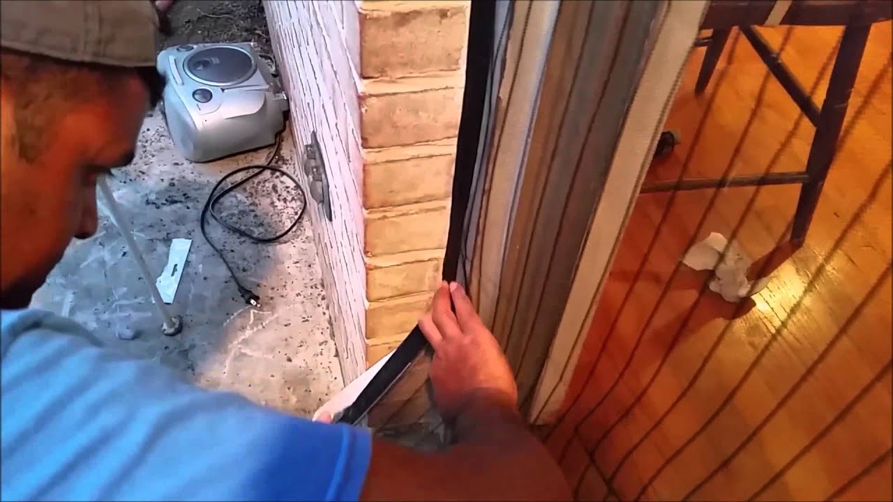 How to replace an old sliding screen door with a magnetic screen door