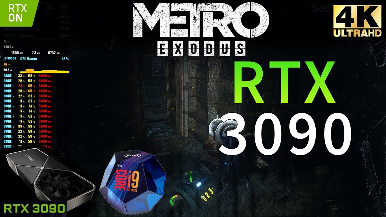 Metro Exodus 4K | RTX 3090 | i9 9900K 5GHz | RTX ON | DLSS Extreme & Ultra Settings