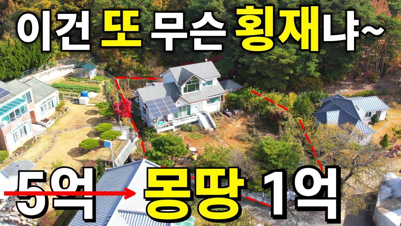 이건 또 무슨 횡재냐~ 재벌이 건축한 전원주택이 5억➡몽땅 1억으로 대폭락 대지 226평+철콘주택 몸만오세요