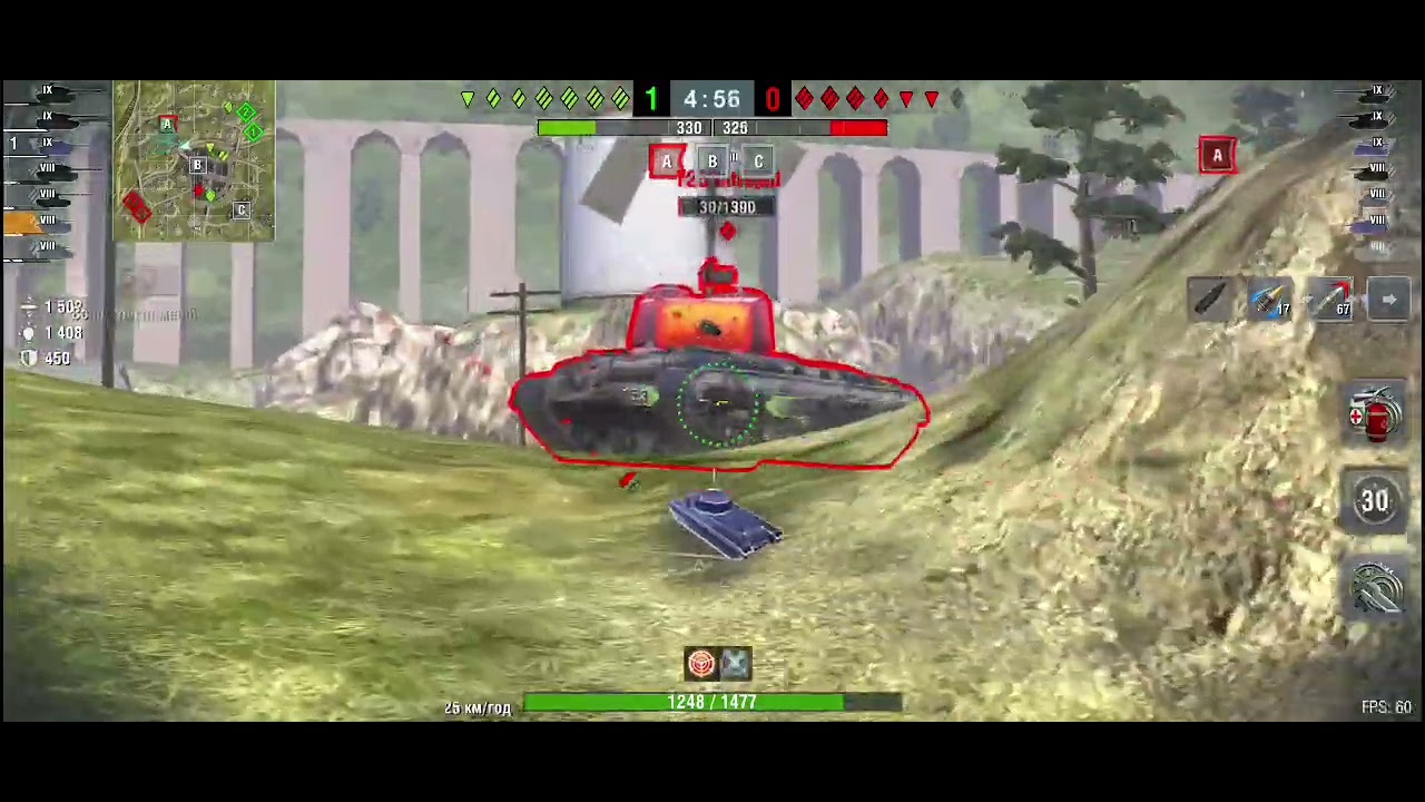 ERAC 105 Proto дорога до трьох відміток. (WOT Blitz Master on the sensor phone).
