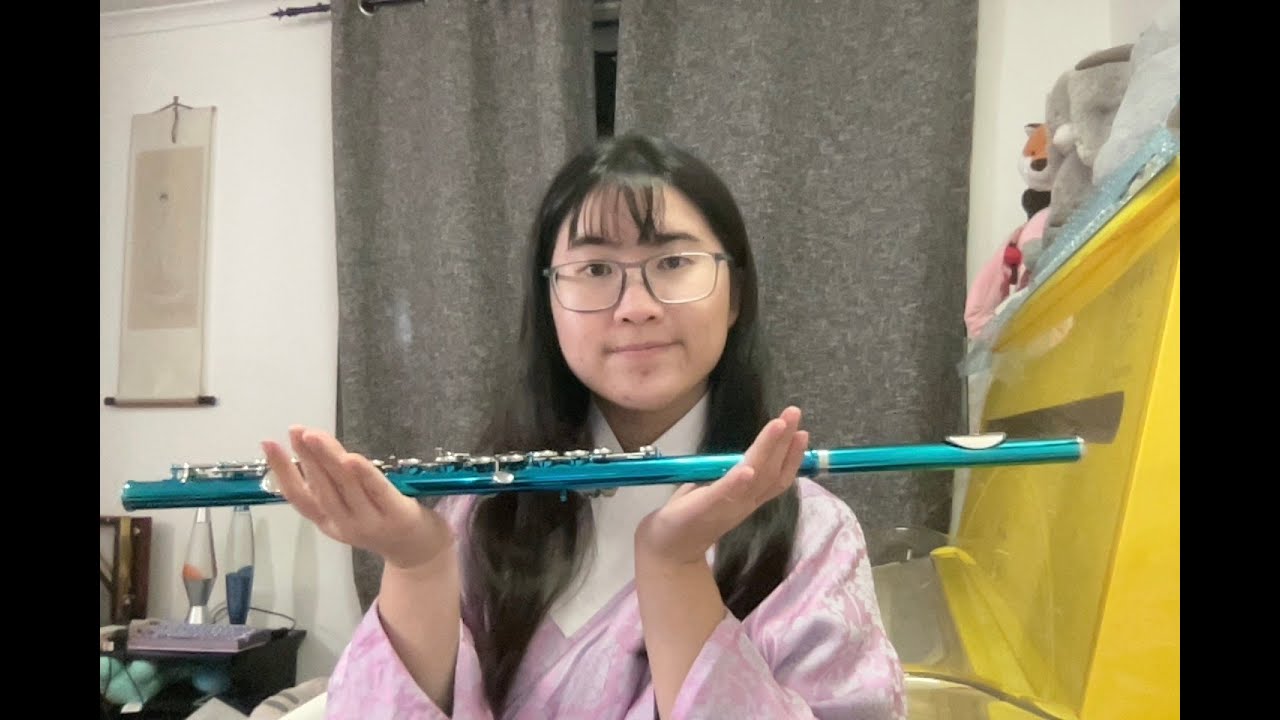 Cantonese vlog: unboxing a blue flute in Hanfu (English description