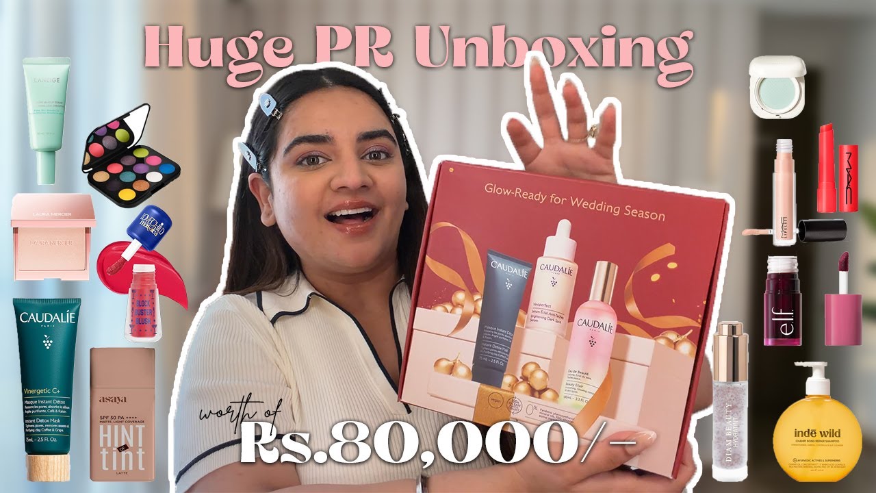 ₹80,000 Worth HUGE PR Unboxing 😳 Makeup Hair Skincare edition!!!