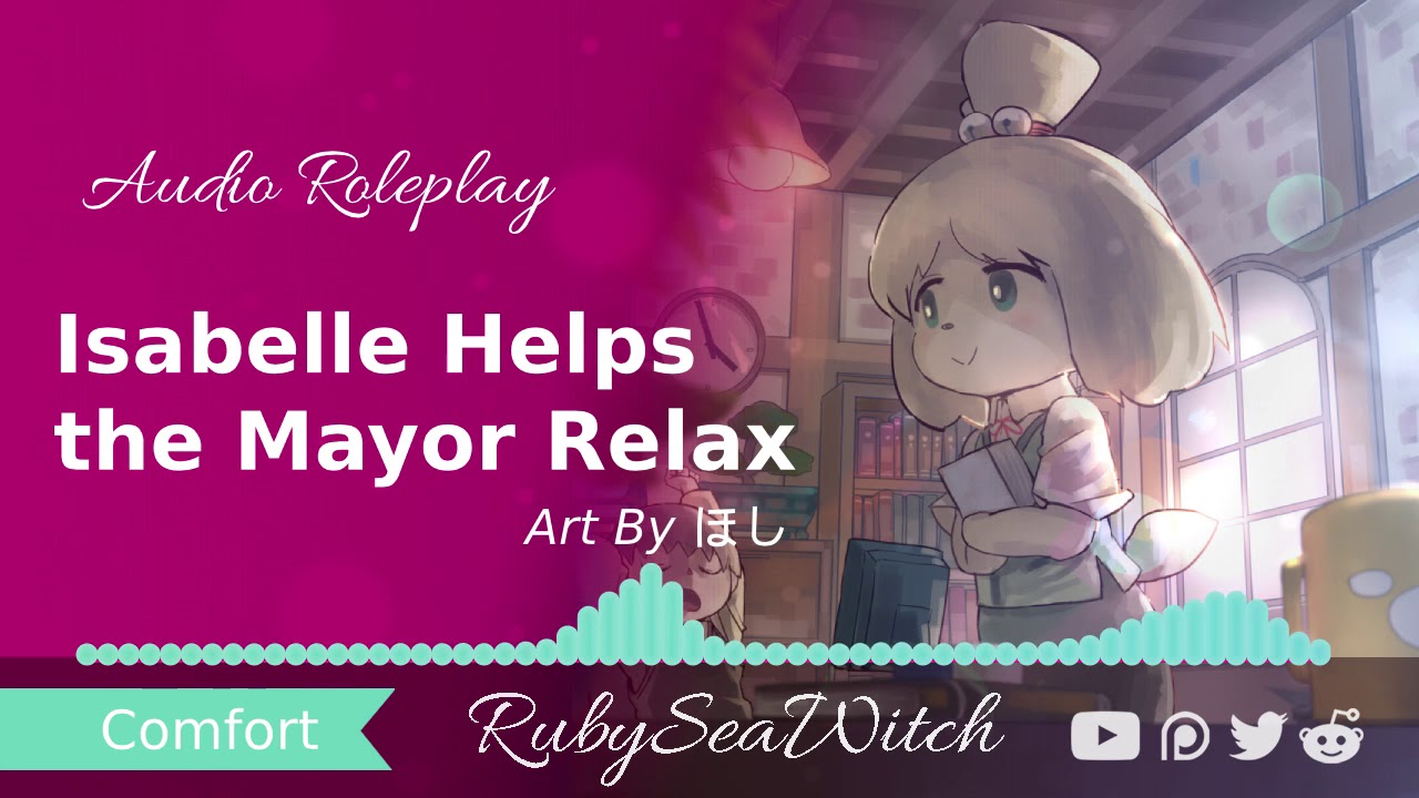 Comfort ASMR || Isabelle Helps the Mayor Relax || [head scratches] [it's okay to take a break][ACNL]