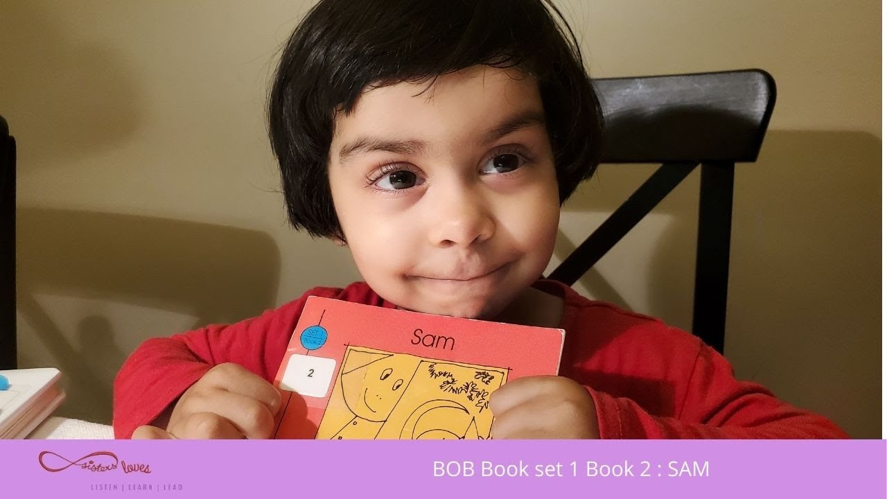 SAM by Bobby Lynn Maslen (BOB books Set 1) | 3 years old reading | SistersLoves Maheen Moureen