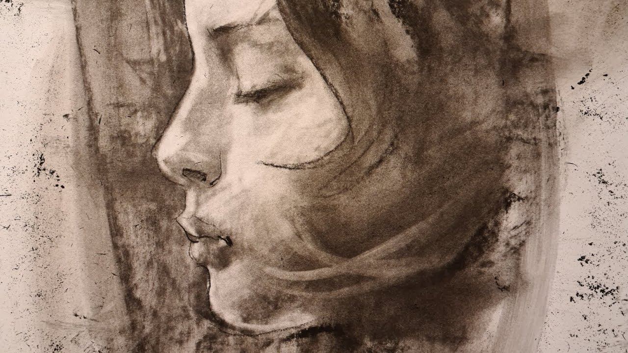 How to quickly draw a girl's face with pastels step by step full movie #art #howtodrawstepbystep