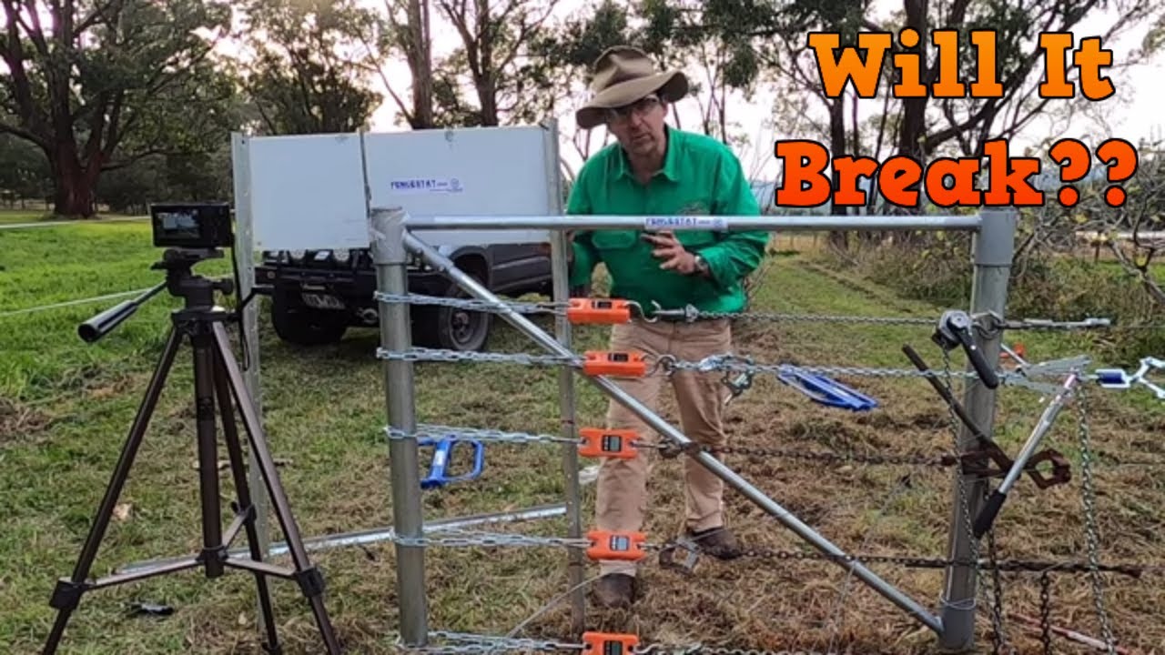 Breaking Stuff   Fencestay test - Over-tensioning a fence to test the end assemblies