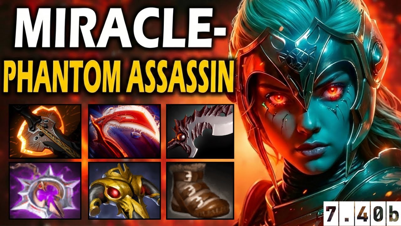 MIRACLE- Phantom Assassin COMEBACK 🔥 | RAMPAGE GAMEPLAY | 7.40b