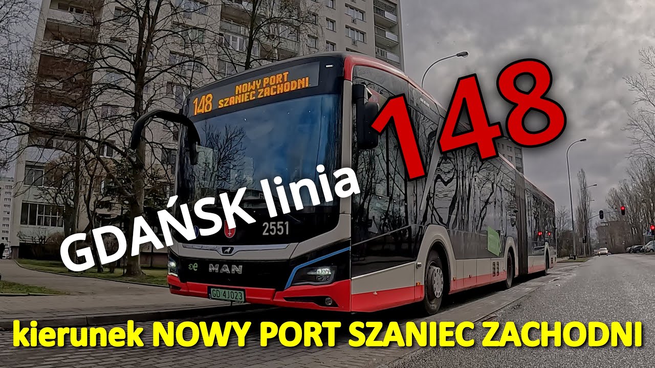 Gdańsk linia 148 kierunek NOWY PORT SZANIEC ZACHODNI