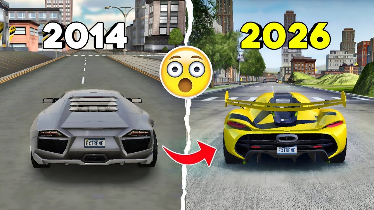 تطور Extreme Car Driving Simulator | الإصدار القديم ضد الإصدار الجديد 2014 ضد 2026 🤯