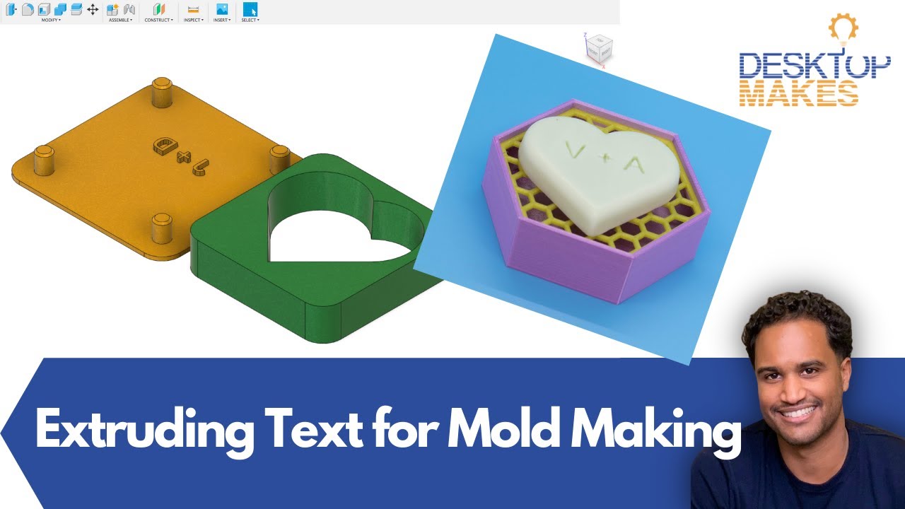 Extruding Text with a Draft Angle for Mold Making