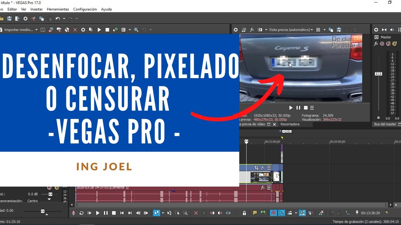 Desenfoque, pixelado o censurar en Sony Vegas Pro 17 | 2020