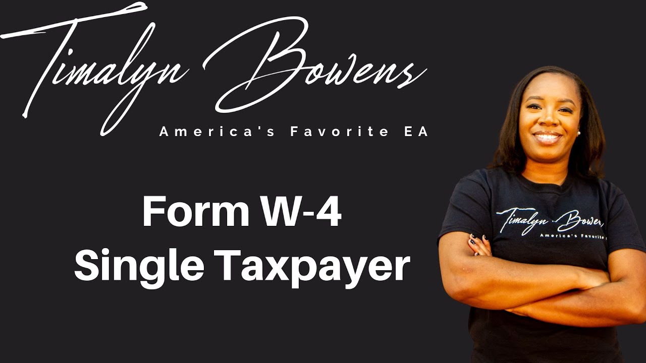 How to Fill Out  A W-4 for Single Taxpayers (2026)