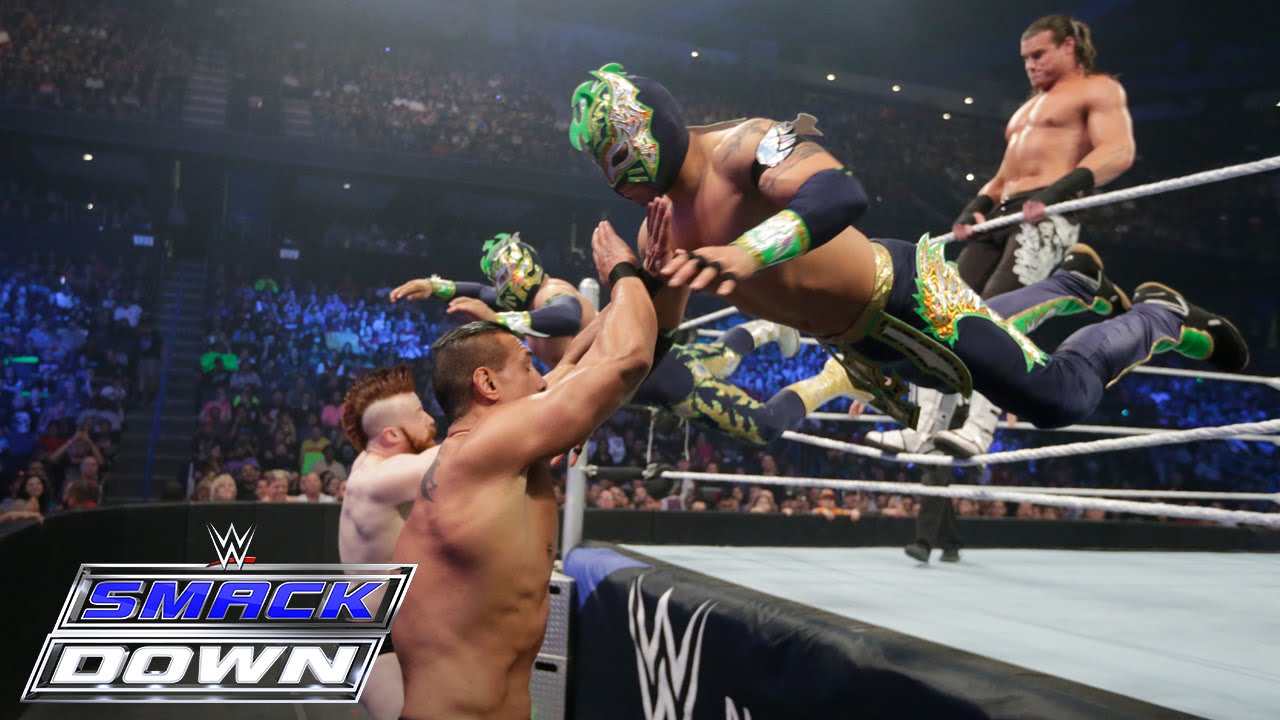 Dolph Ziggler & The Lucha Dragons vs. The League of Nations: SmackDown, 18. Februar 2016
