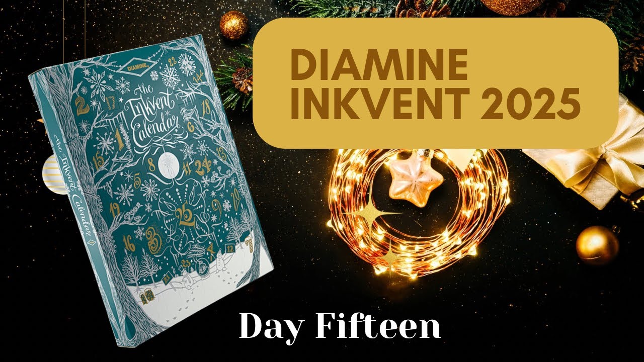 Пятнадцатый день Diamine Inkvent 2025 | #inkmas2025