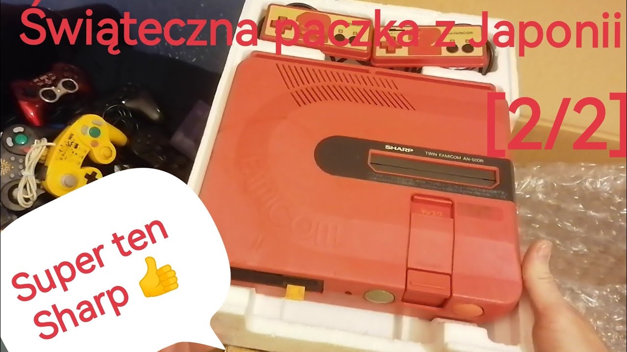 SHARP Twin Famicom kompletny w pudełku i ten czerwony kolor to jest to co uwielbiam  