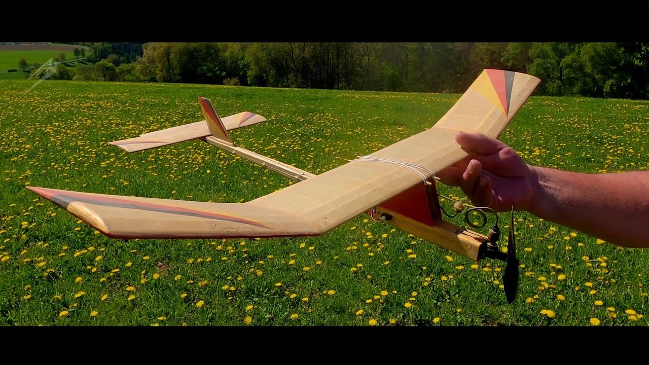 Freiflugmodell mit Kohlensäuremotor Oldtimer