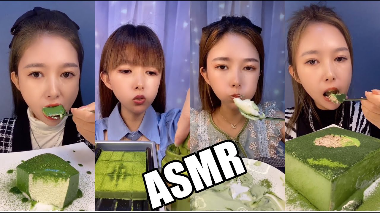 【ASMR】 녹차케이크, 녹차 초콜릿, 초코 찹쌀떡 tea cake,  신기한 케이크먹방 다양한 케이크먹방 MUKBANGSHOW EATINGSHOW 169 食べる,咀嚼音 声控吃播