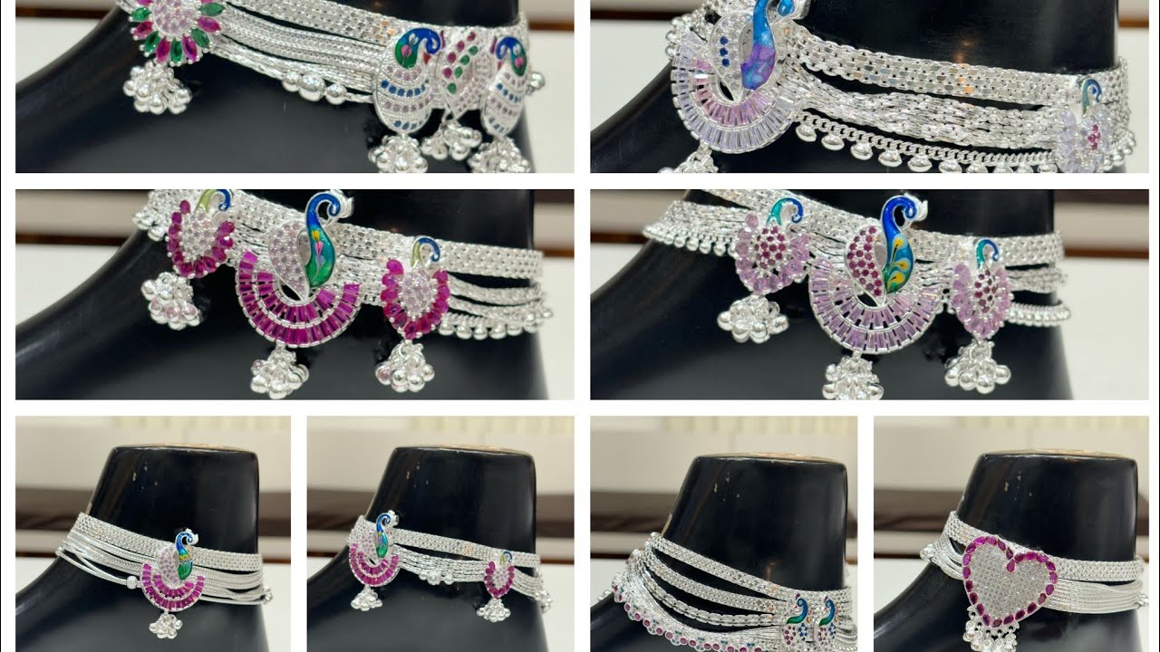 Silver Payal Design for Women Part- 1 😍 silver anklets designs for Girls 😍 Latest Heavy Payal design