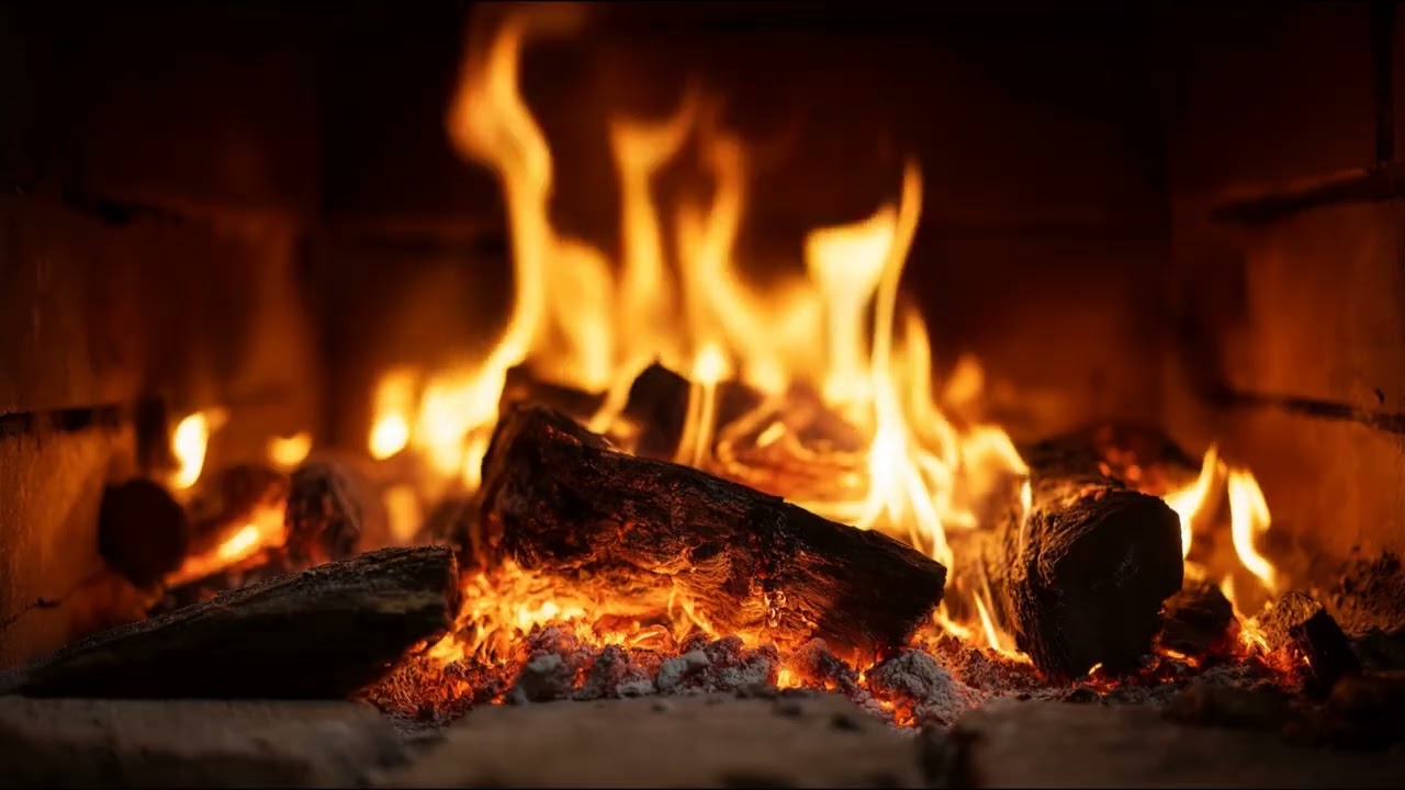 Warm Fireplace Night | Crackling Fire for Deep Relaxation