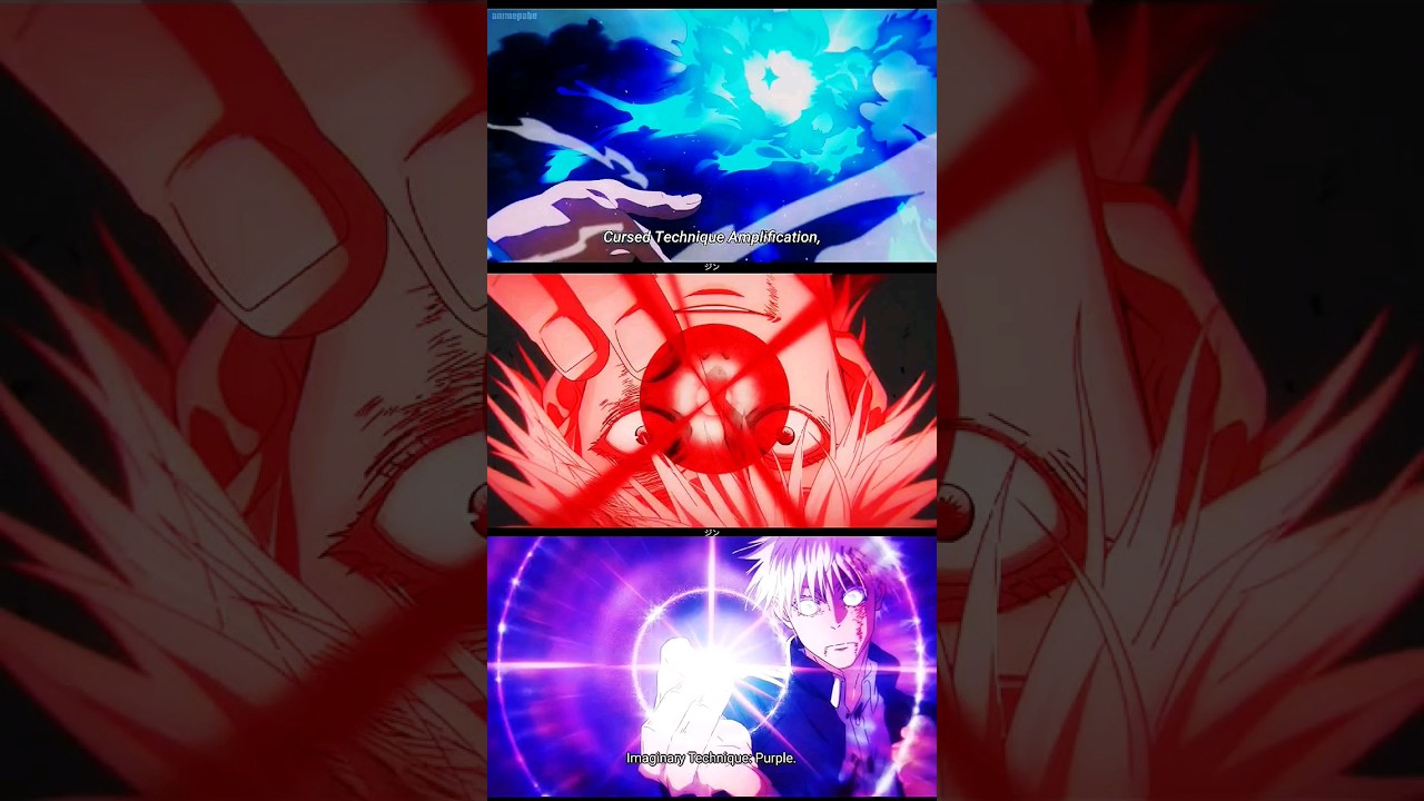 Young Gojo Cursed Techniques :「BLUE、RED、PURPLE 」#jjk #anime #animeshorts