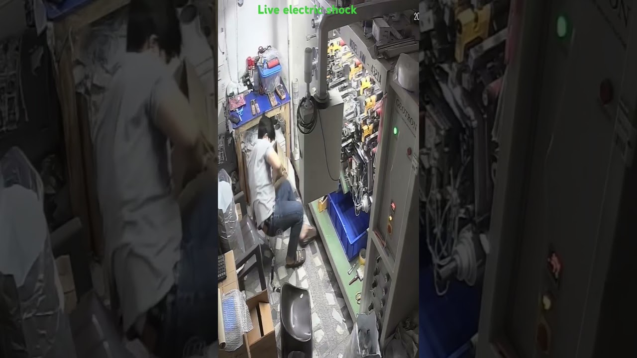 #machine #electrical #electric shock #accident #viralvideo #factory #safety