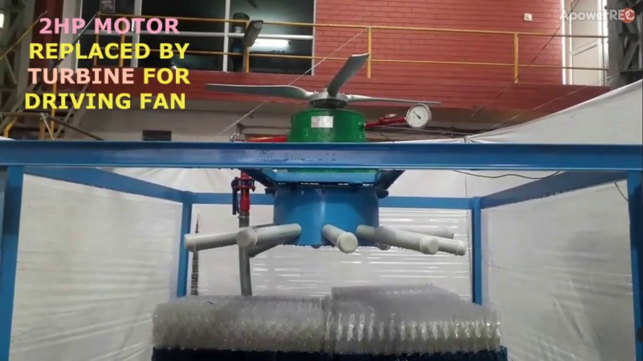 Cooling Tower : Turbine Driven Fan Based System : Renewable Energy
