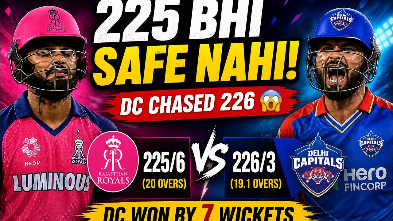Flat pitch, fearless chase &mdash; DC made 226 look routine. 🔥